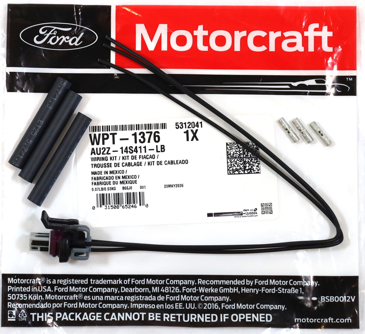 Motorcraft WPT-1376 ICP EBP Repair Pigtail Connector 7.3L 6.0L 6.4L Powerstroke