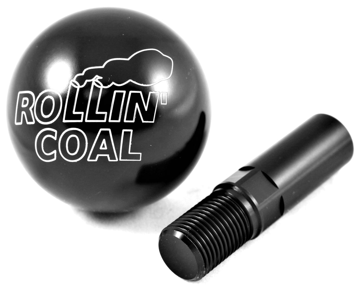Dodge Ram Cummins Rollin Coal 2.25" Billet Aluminum Shift Knob Black w/ Adapter