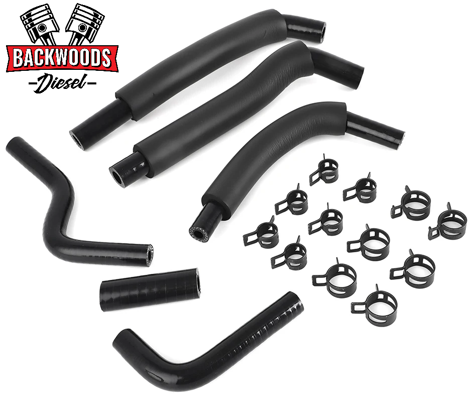 2001-2004 Duramax LB7 Aftermarket Low Pressure Fuel Line Hose Kit w/ Clamps