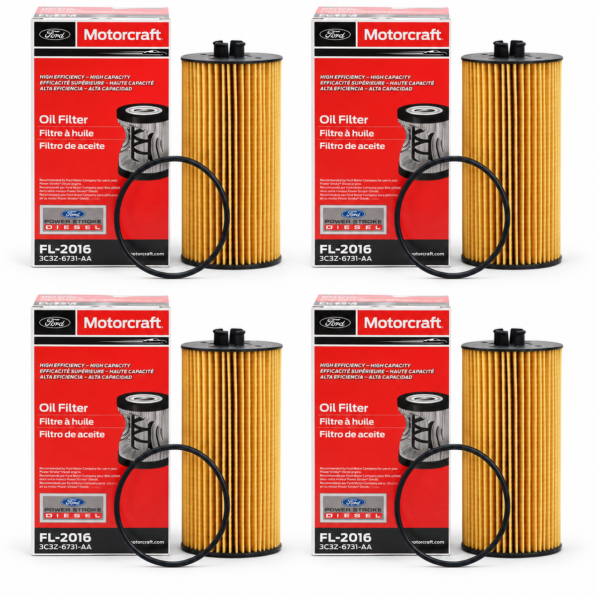 Motorcraft FL-2016 Oil Filter 2003-2010 6.0L 6.4L Powerstroke 3C3Z-6731-AA