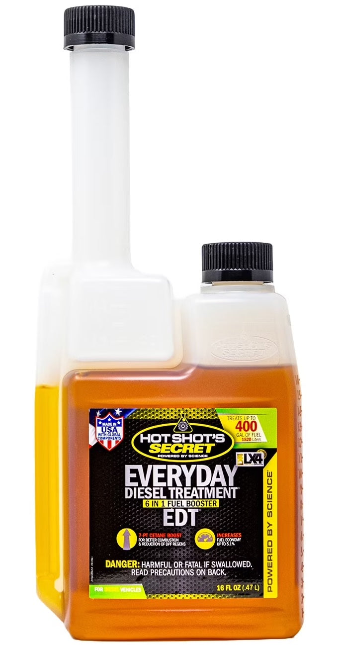 Hot Shot’s Secret EDT Everyday Diesel Treatment 6-in-1 Fuel Booster Additive