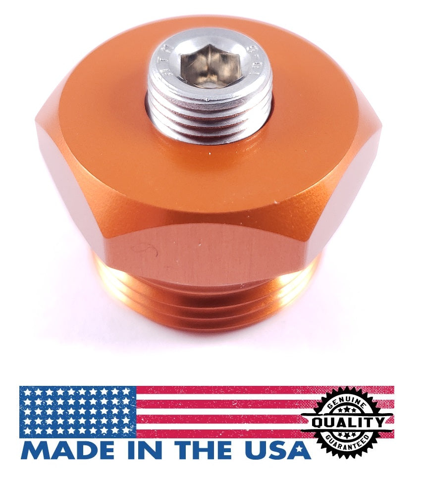 2001-2004 GM 6.6L Duramax Billet Aluminum Air Intake Heater Delete Plug Orange