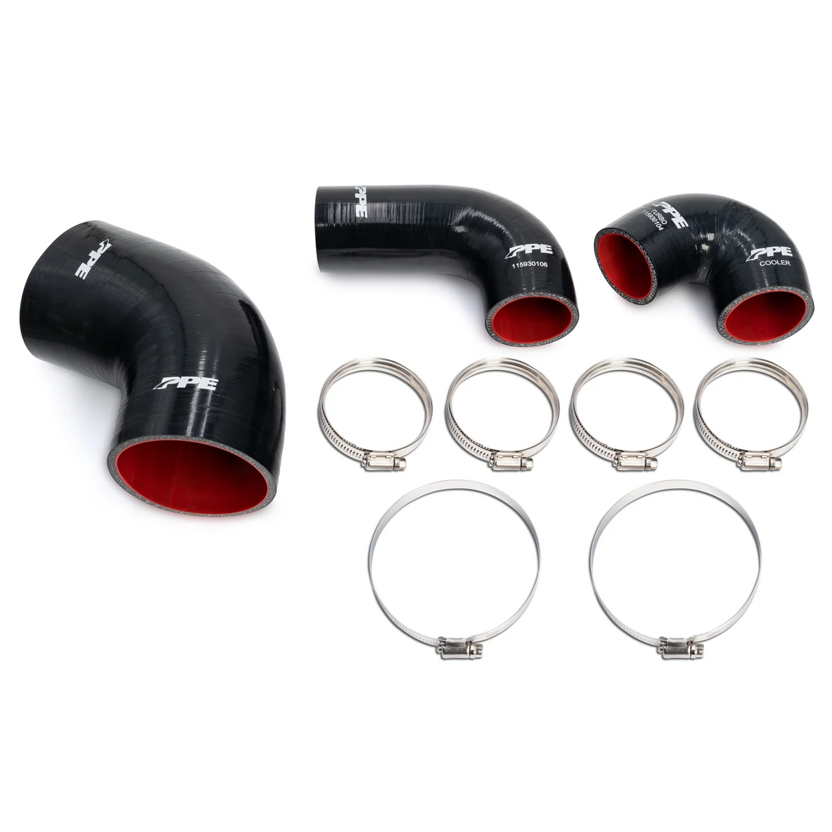 PPE 115930100 Air Box Outlet and Intercooler Silicone Hose Kit 2020-2025 GM 3.0L Duramax