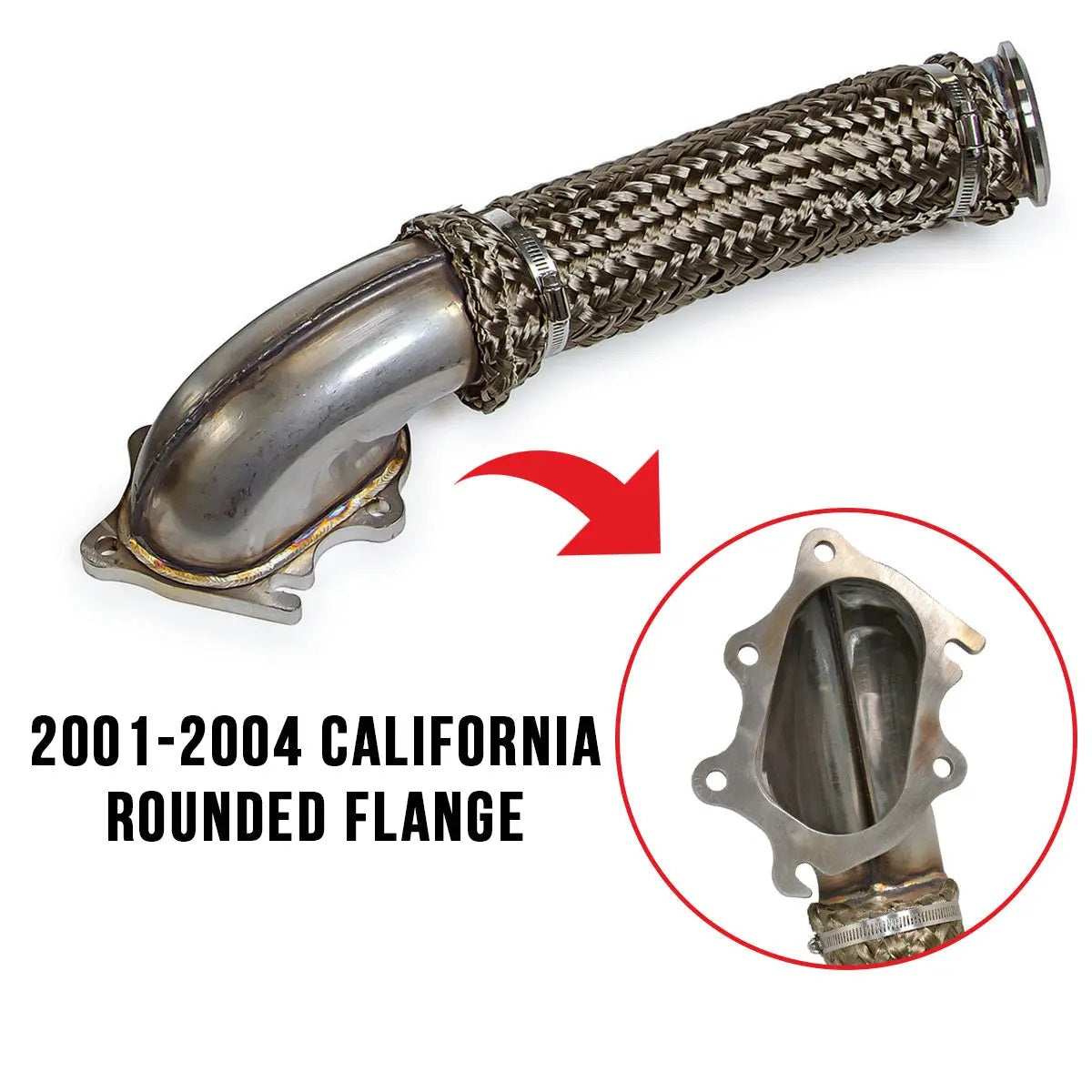 PPE 117000424 High-Flow 304 Stainless Steel Down Pipe 2002-2004 (CA) LB7 Duramax