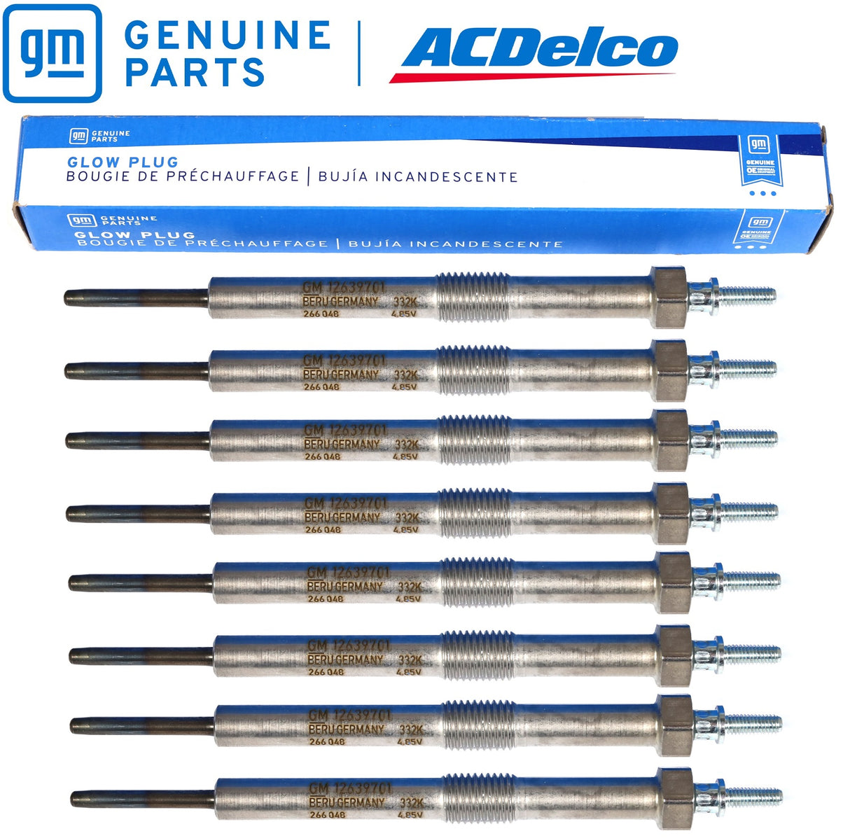 Genuine GM Silverado Sierra Duramax LMM LML LBZ Diesel Glow Plugs Set Of 8