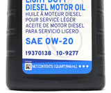 ACDelco DexosD 0W-20 Diesel Oil 19370138 for 2020–2025 LM2 LZ0 Duramax 3.0L