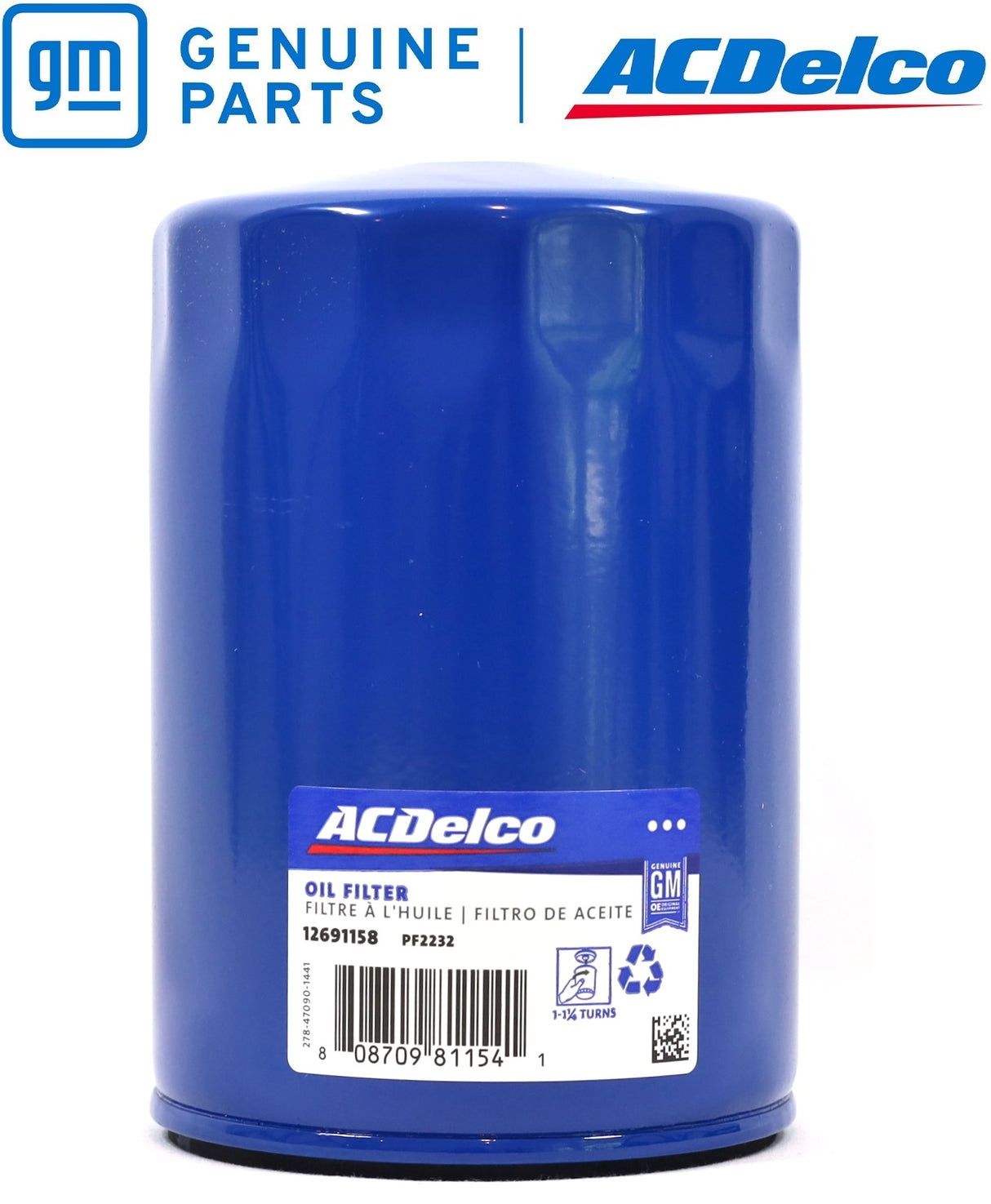 ACDelco PF2232 Oil Filter 01–19 Duramax LB7 LLY LBZ LMM LML L5P Silverado Sierra