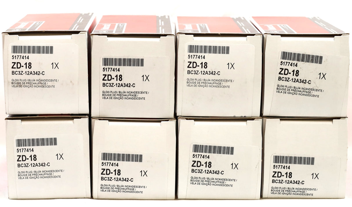 2012–2019 6.7L Powerstroke Glow Plugs Set 8 OEM Motorcraft ZD-18 / BC3Z-12A342-C
