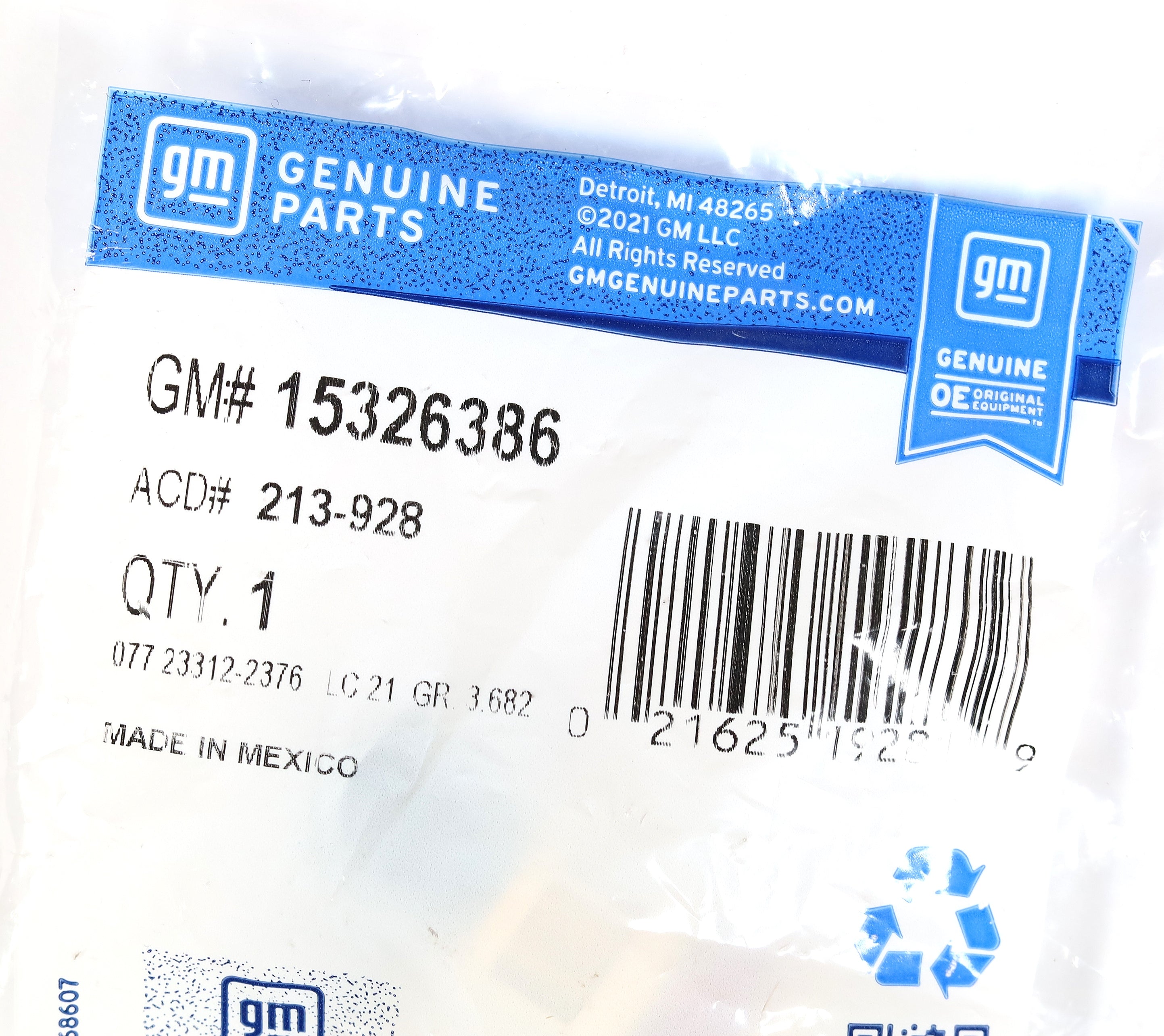 Genuine GM 15326386 Engine Coolant Temperature Sensor 2001-2010