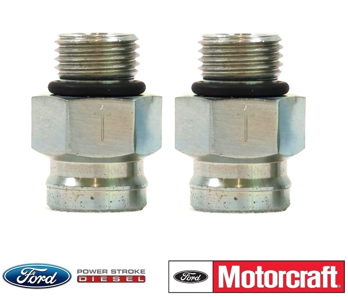 1999–2003 7.3L Powerstroke HPOP Outlet Hose Fittings Genuine Ford F81Z-9C402-AA