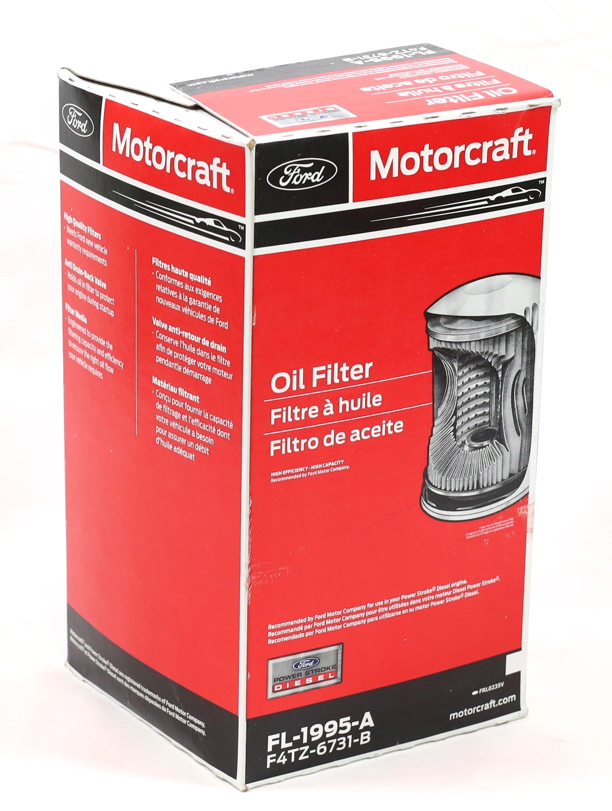 Motorcraft FL1995A Oil Filter 94–03 Ford 7.3L Powerstroke F4TZ