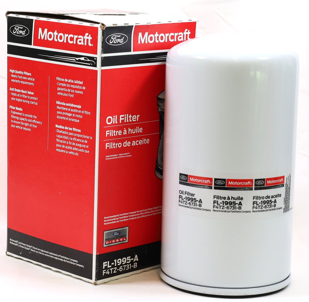 Motorcraft FL1995A Oil Filter 94–03 Ford 7.3L Powerstroke F4TZ-6731-B / FL-1995-A