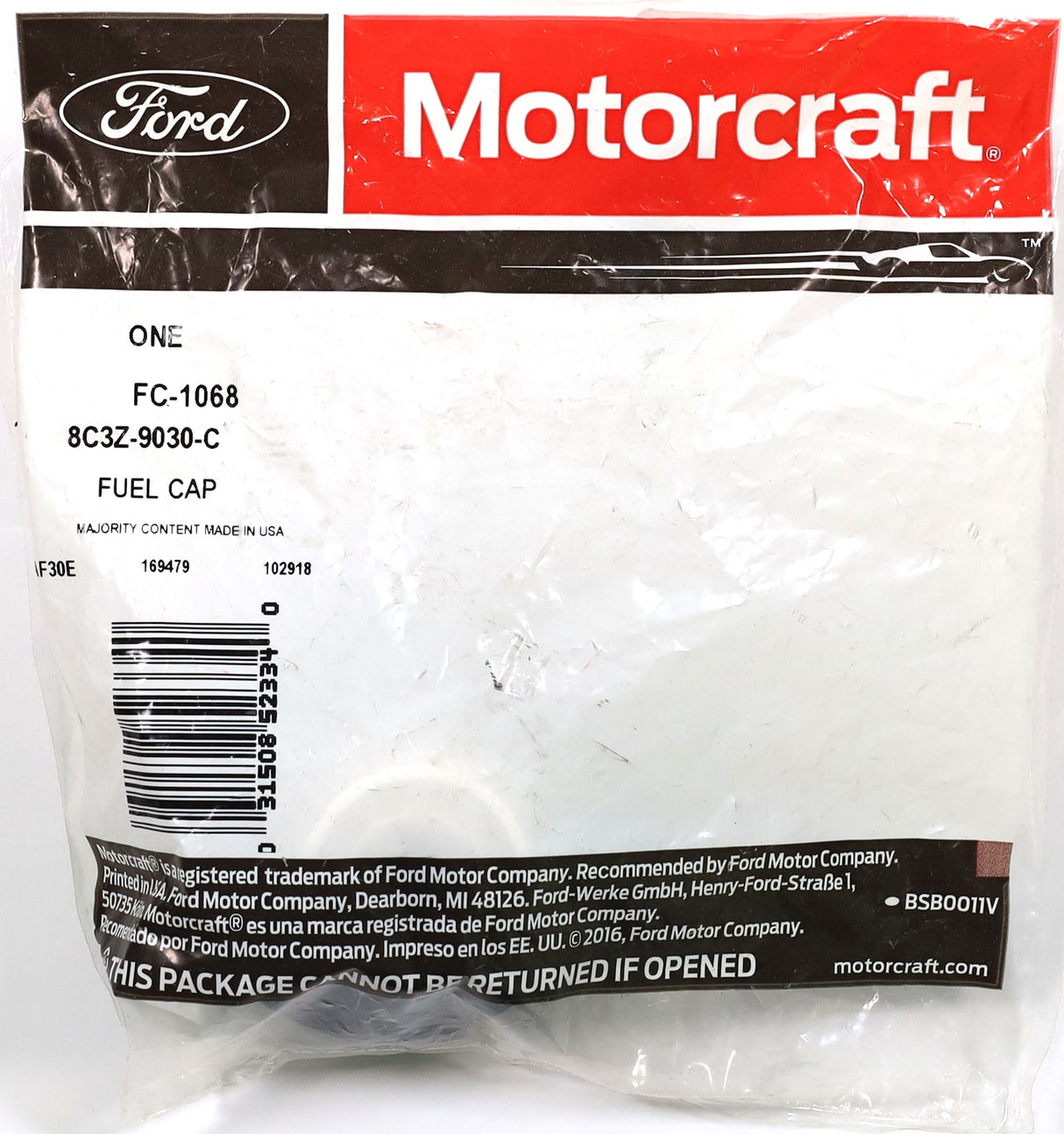 Motorcraft FC-1068 Fuel Tank Cap 2008–2016 Ford 6.4L 6.7L Powerstroke Diesel OEM