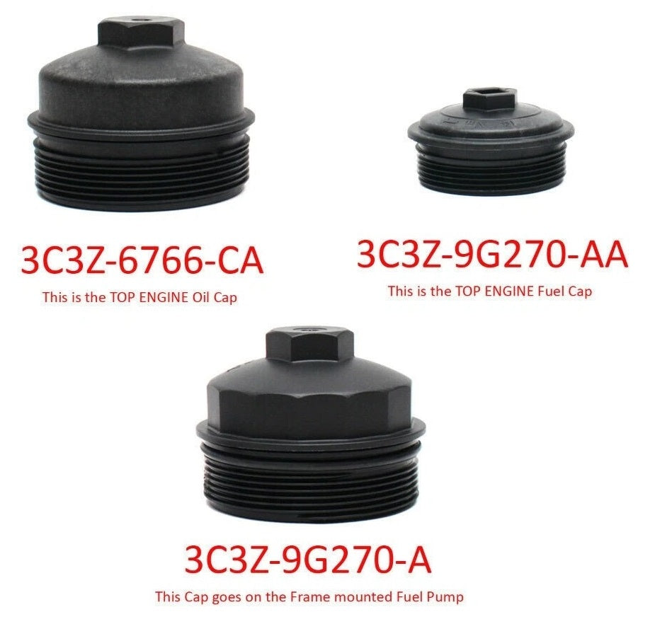2003–2007 6.0L Powerstroke Secondary Fuel Filter Cap Genuine Ford 3C3Z-9G270-AA