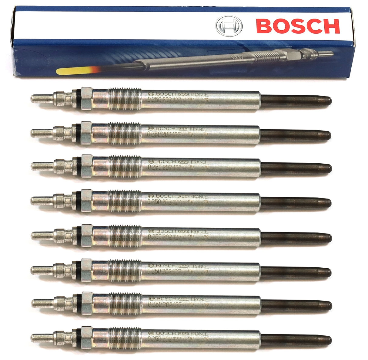 Set of 8 BOSCH 80033 Glow Plugs 0250202127 For 1994.5-2003 Ford 7.3L Powerstroke