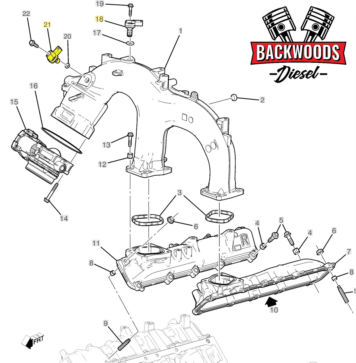 Genuine GM 12694431 Lower MAP Sensor 2023–2025 Silverado Sierra L5P Duramax