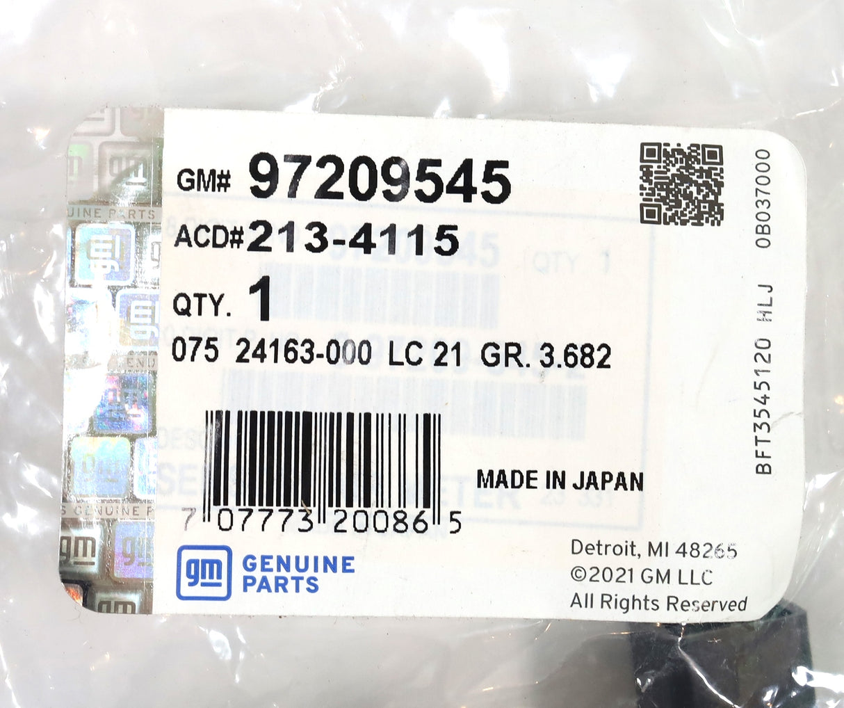 GM 97209545 213-4115 MAF Mass Air Flow Sensor 2001-2007 6.6L Duramax LB7 LLY LBZ