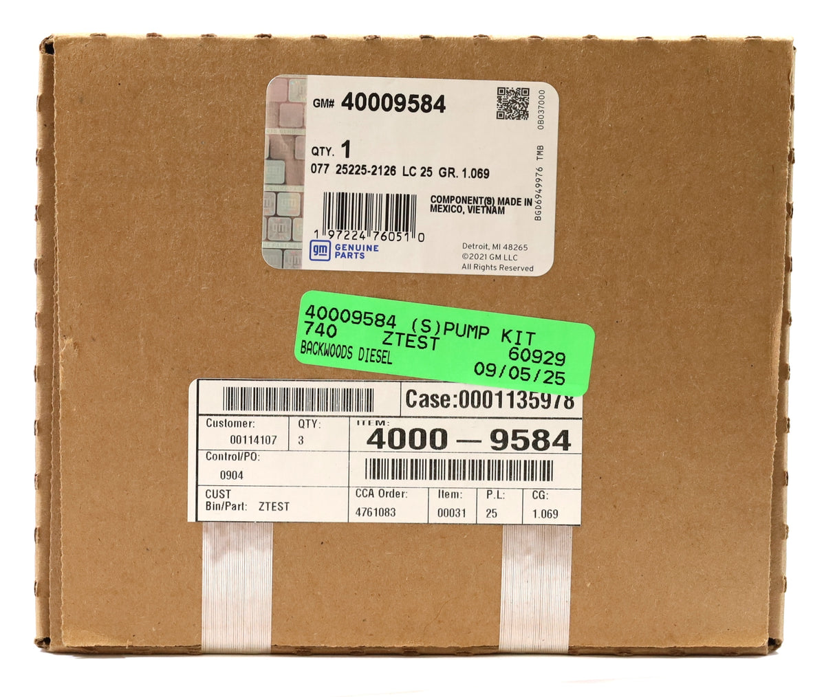 Genuine GM 40009584 Water Pump Kit 2020–2022 3.0L LM2 Duramax Silverado Sierra