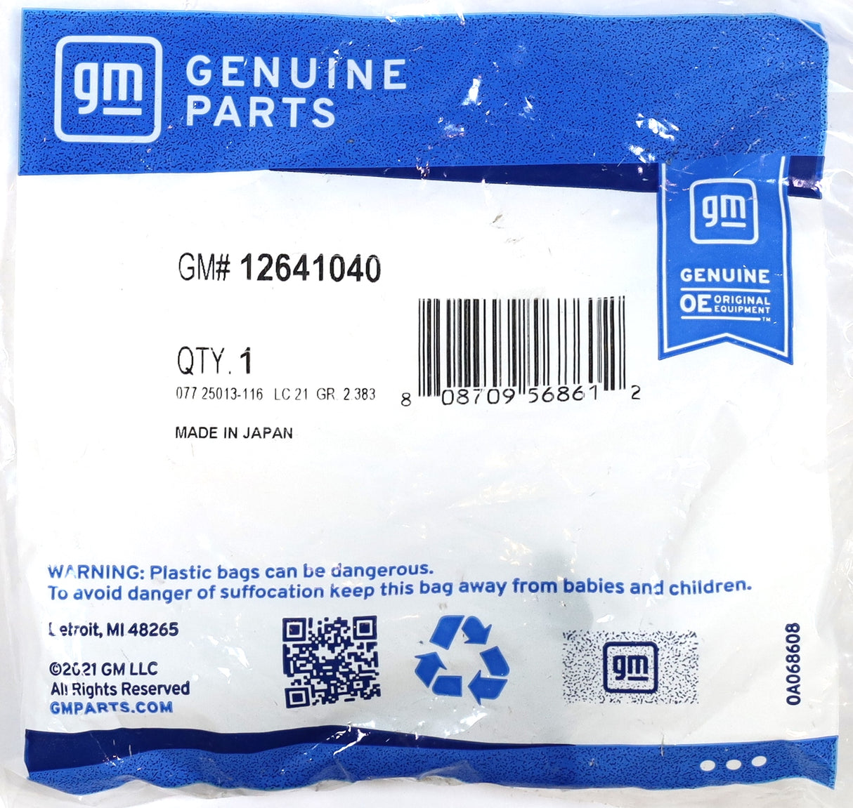 Genuine GM 12641040 Crankshaft Position Sensor 2017–2025 L5P Duramax Diesel