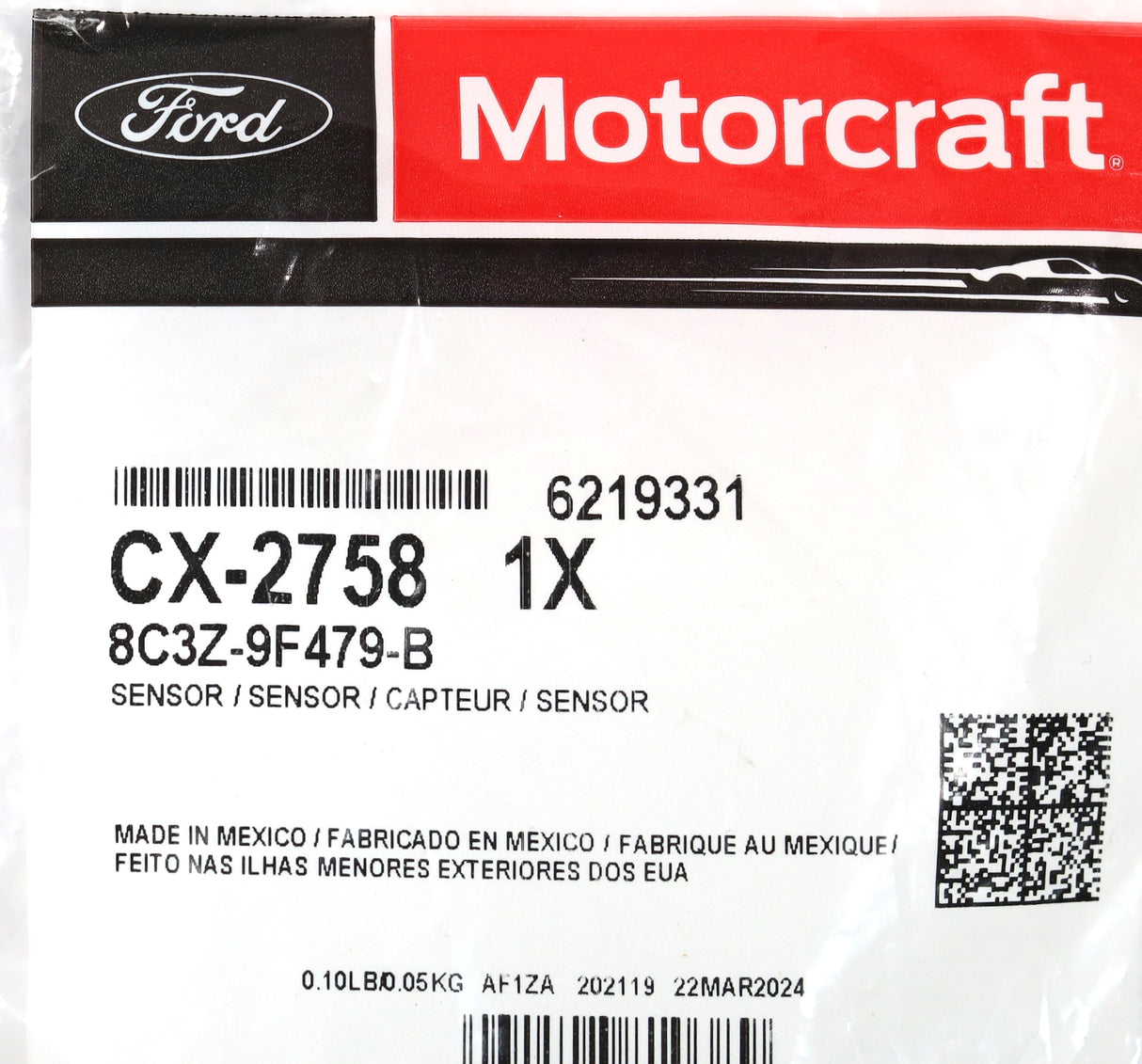 Motorcraft CX-2758 Manifold Absolute Pressure MAP Sensor 08-10 6.4L Powerstroke