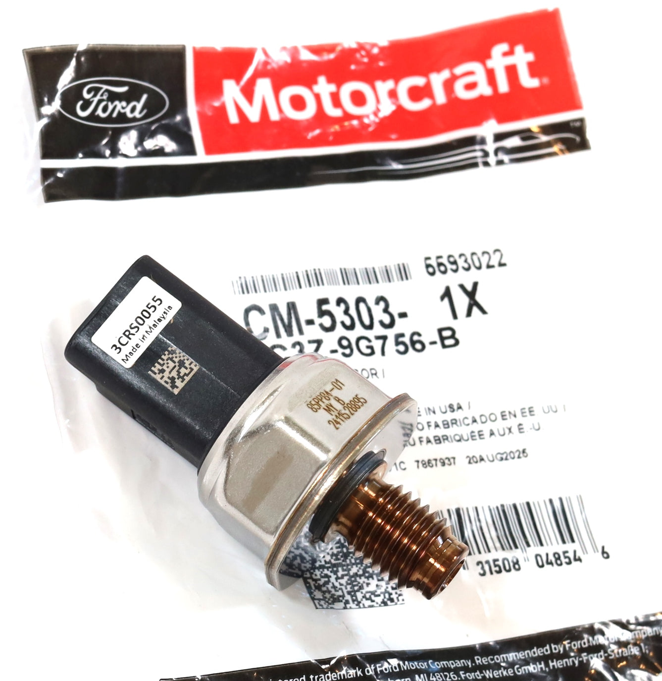 Ford Motorcraft CM-5303 Fuel Rail Pressure Sensor 08–10 6.4L