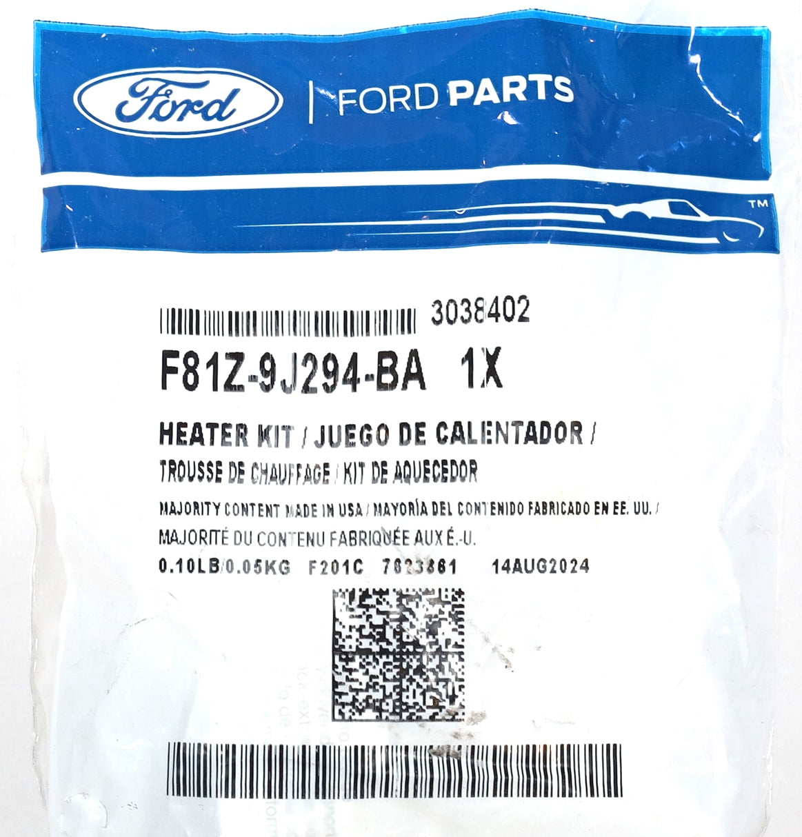 Ford F81Z-9J294-BA Fuel Bowl Heater WIF Sensor 1999–2003 7.3L