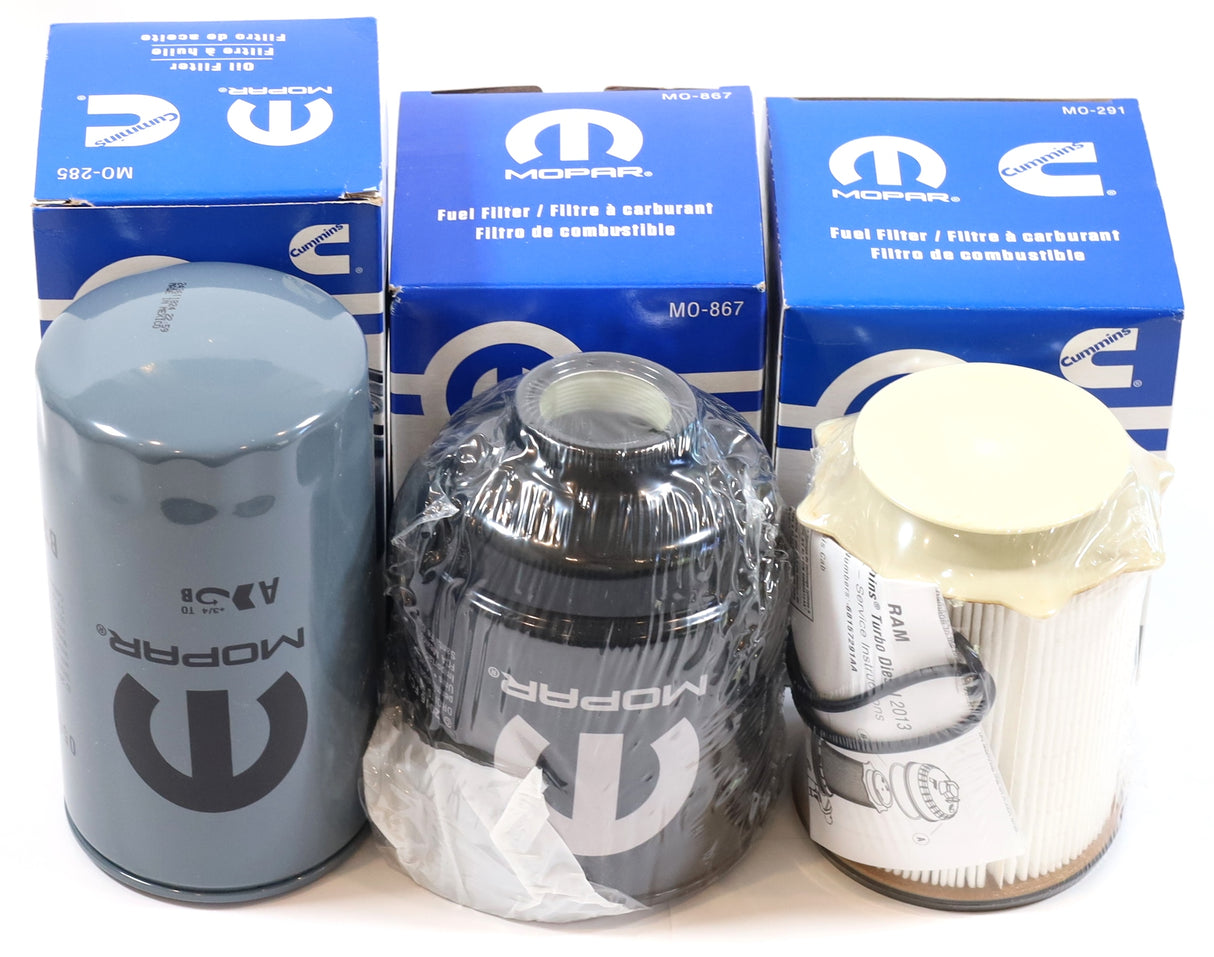 Genuine Mopar Oil, Fuel Filter, & Water Separator Set Fits 2013–2018 6.7L Cummins