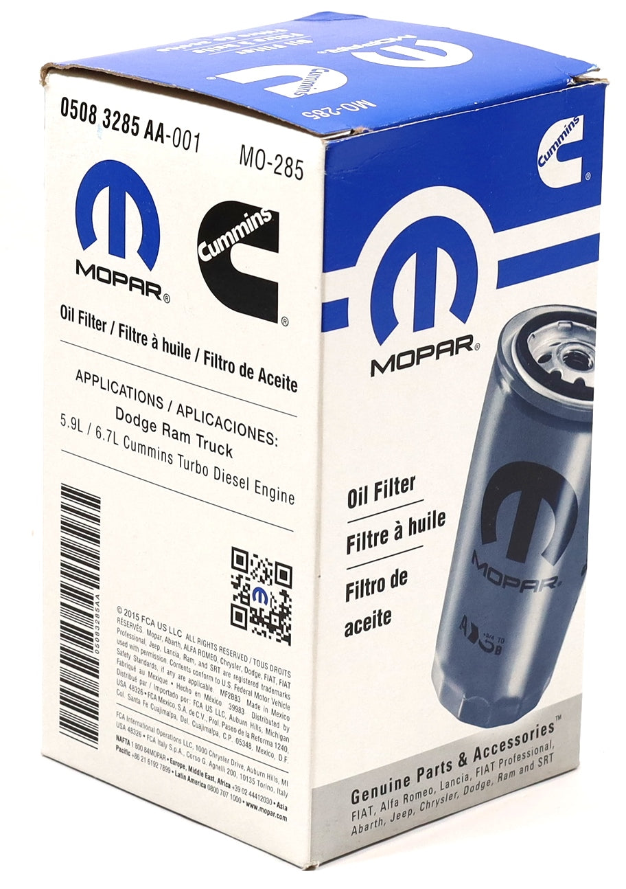 Genuine Mopar 05083285AA MO-285 Engine Oil Filter 1989–2024 5.9L