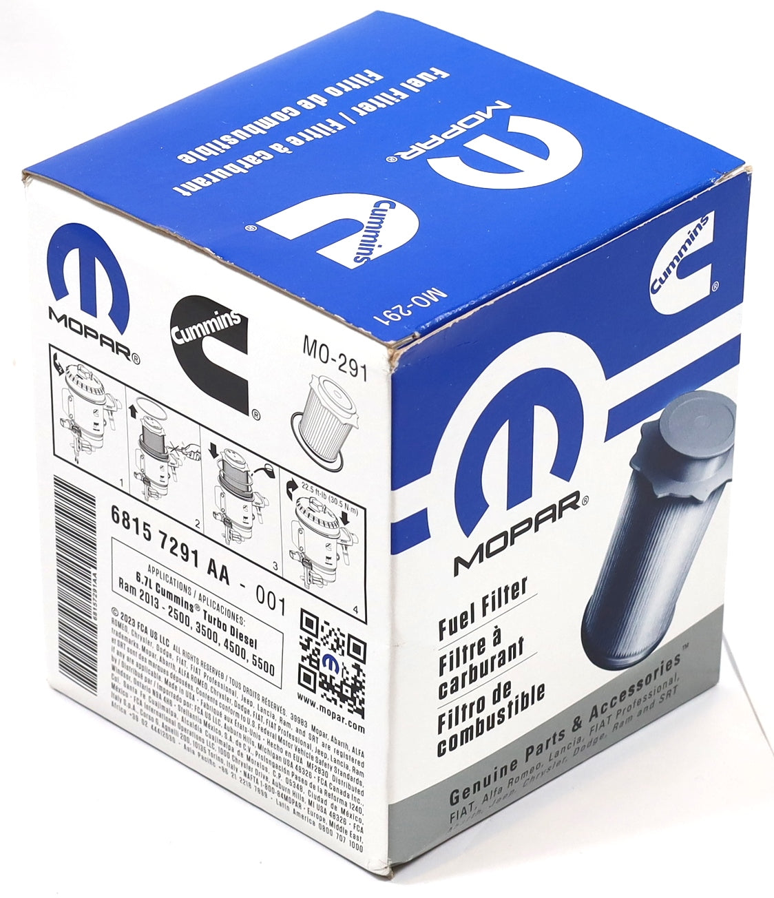 Genuine Mopar 68157291AA MO-291 Fuel Filter 2010–2024 6.7L Cummins