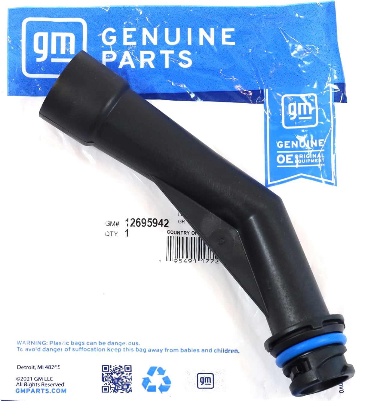 2017-2025 Silverado Sierra L5P Duramax Engine Oil Filler Neck Tube GM 12695942