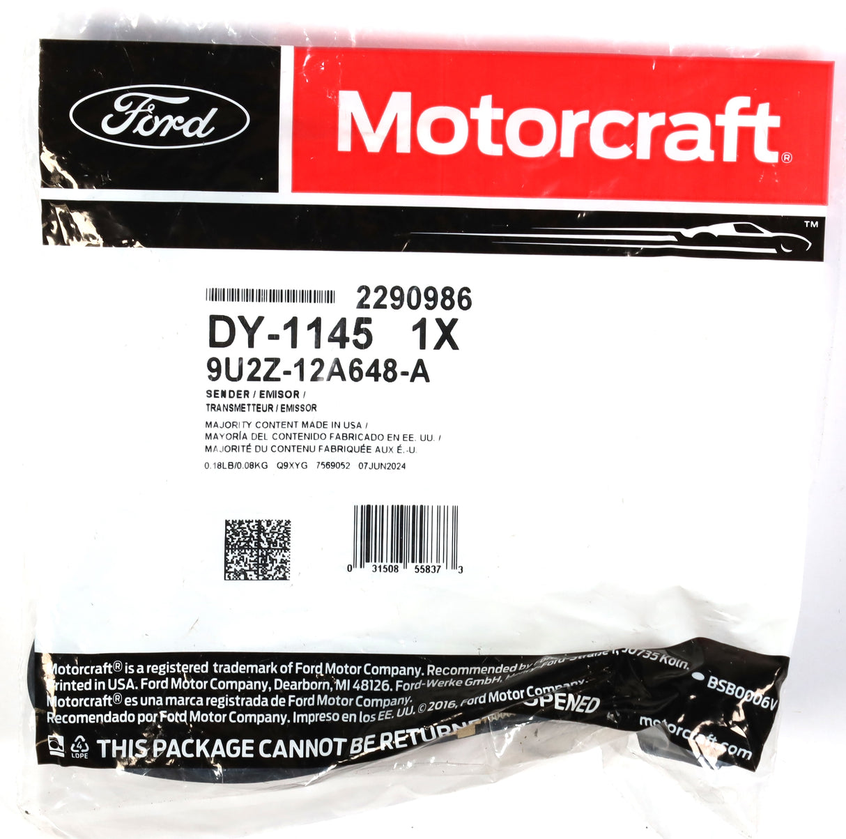 OEM Ford Motorcraft F250 F350 7.3L 6.0L Powerstroke Diesel Oil Temp Sensor Kit