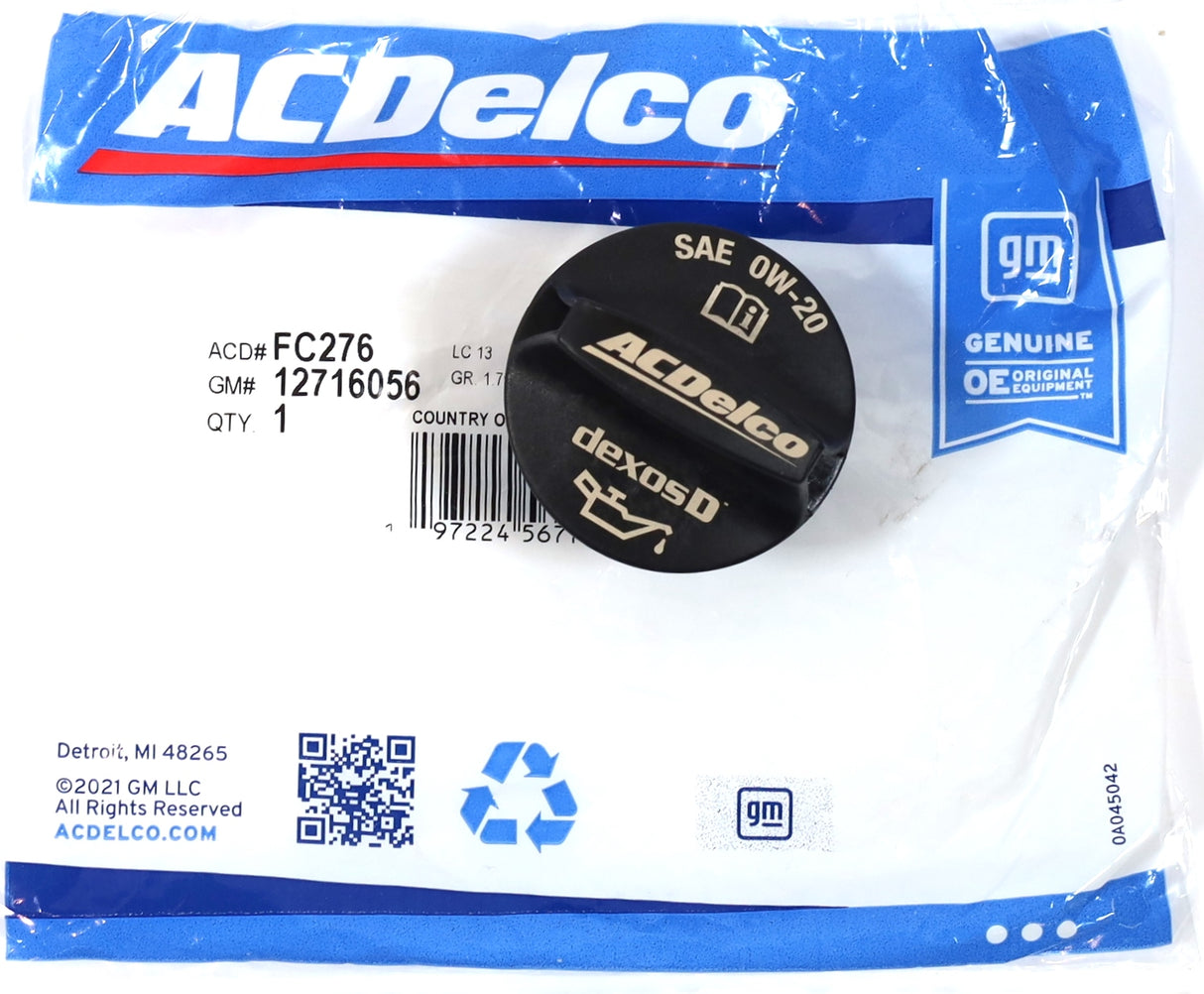 Genuine GM FC276 / 12716056 Engine Oil Cap 2020-2025 LM2 LZ0 3.0L Duramax