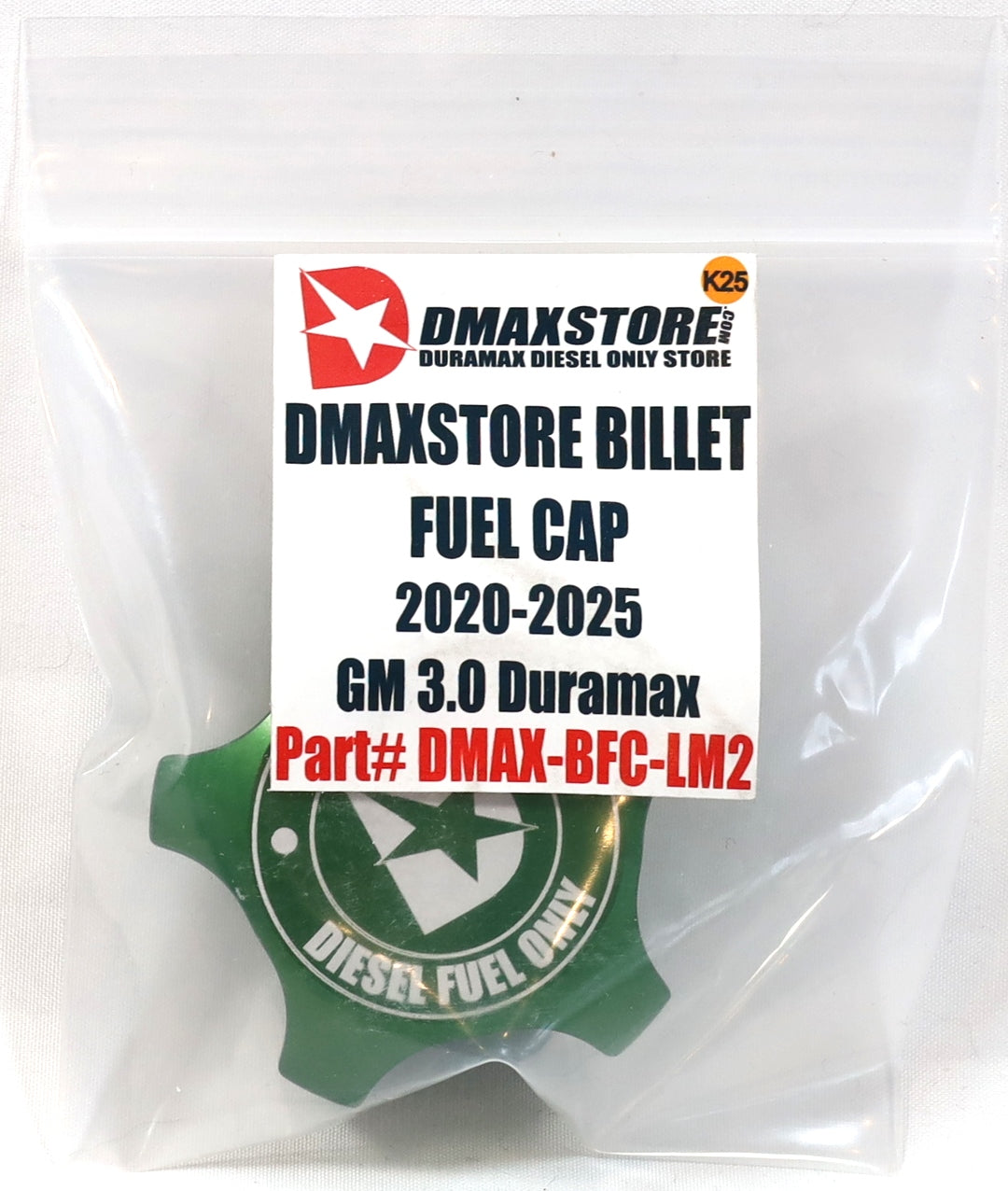 DmaxStore Billet Aluminum Fuel Cap Insert 2020–2026 3.0L LM2 LZ0 Duramax
