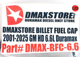 DmaxStore Billet Aluminum Fuel Cap 2001–2026 Duramax LB7 LLY LBZ LMM LML L5P