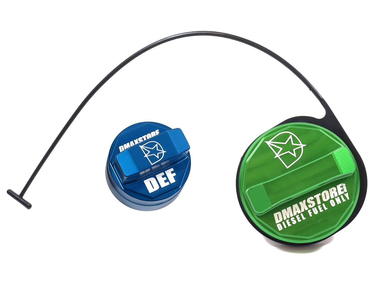 DmaxStore Billet Aluminum Fuel & DEF Cap Bundle Kit 2020–2026 L5P Duramax Diesel