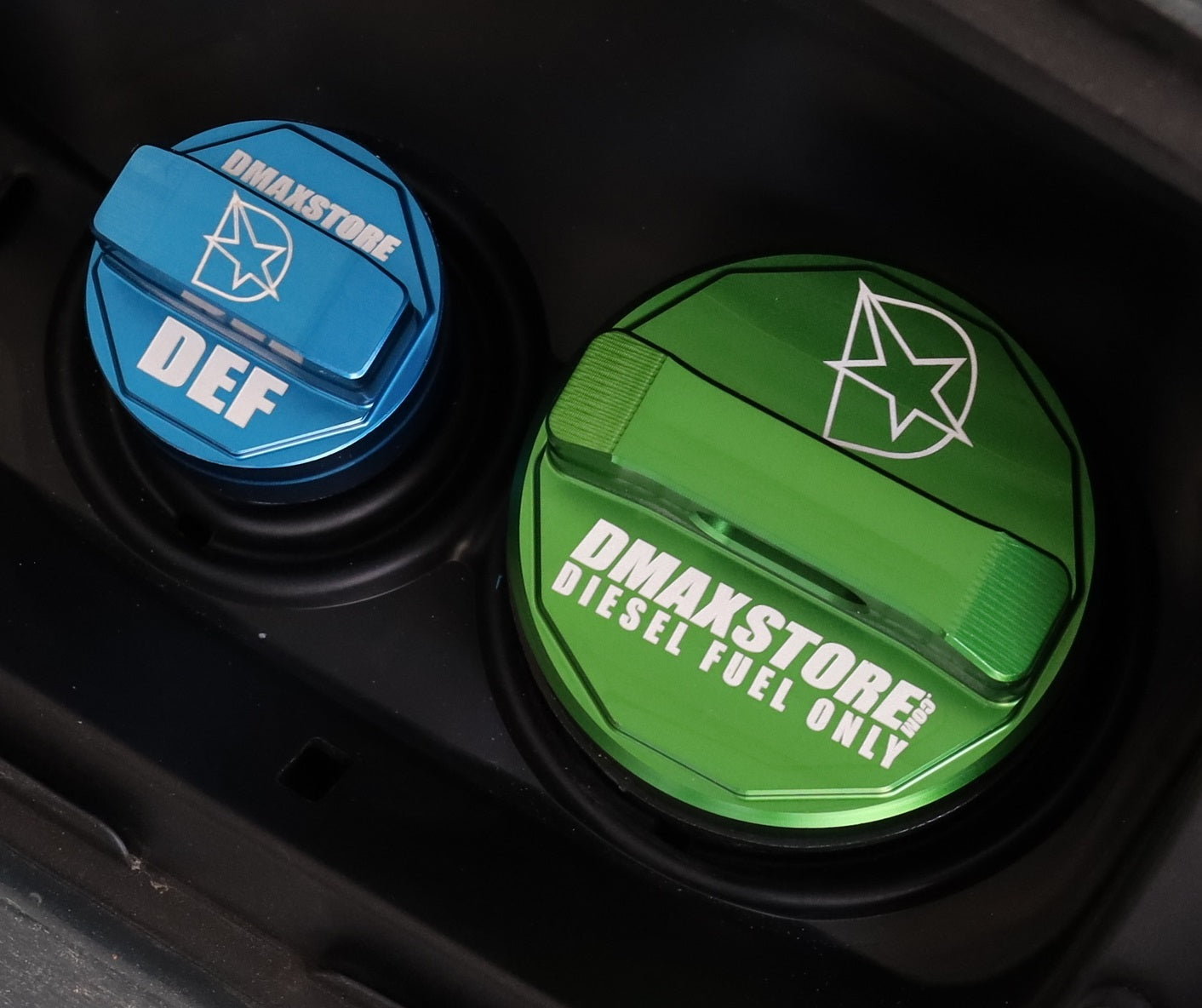 DmaxStore Billet Aluminum Fuel & DEF Cap Bundle Kit 2020–2026 L5P