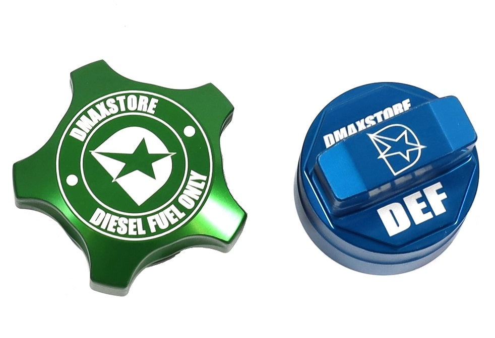DmaxStore Billet Aluminum Fuel & DEF Cap Bundle 2020–2026 3.0L LM2 LZ0 Duramax