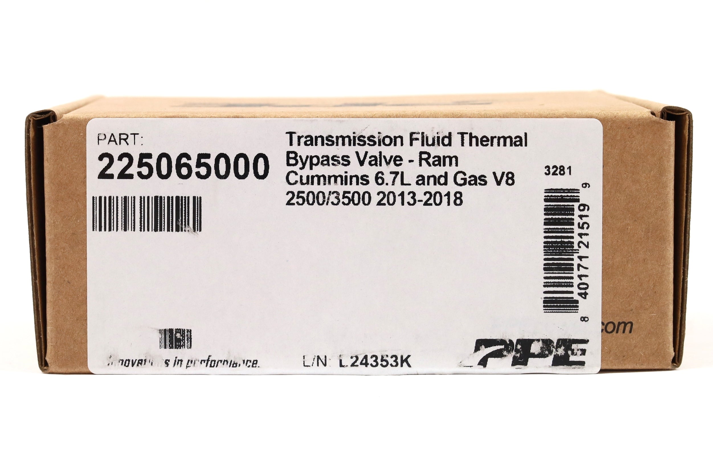 PPE 225065000 Transmission Fluid Thermal Bypass Valve 2013-2018