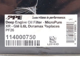 PPE 114000750 Premium High-Efficiency Deep Oil Filter 5 Micron 2020+ L5P Duramax