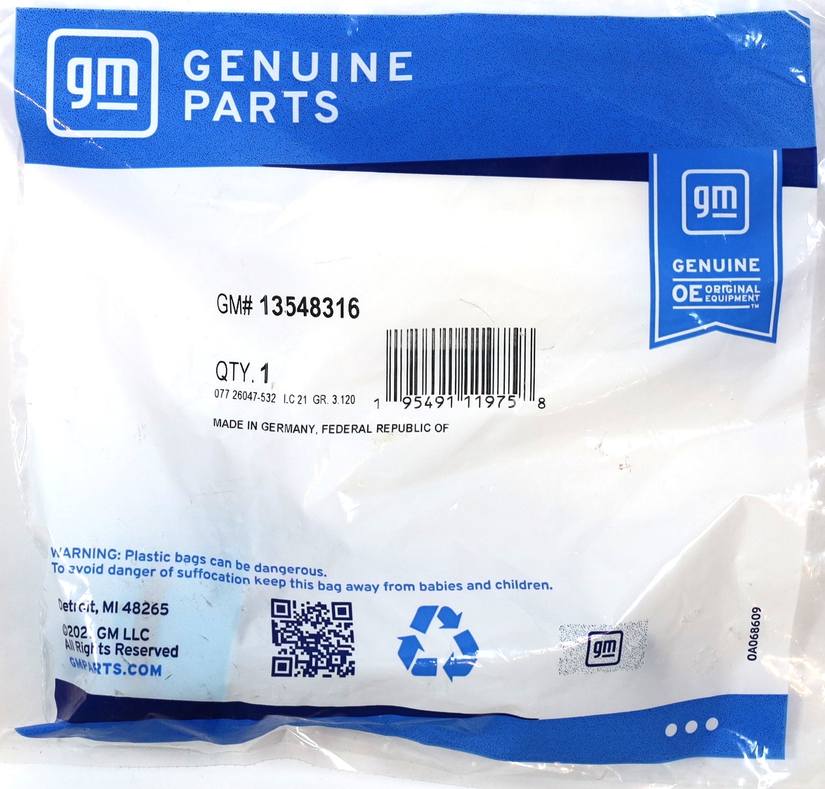 Genuine GM 13548316 Diesel Exhaust Fluid DEF Cap 2020-2026 L5P LM2