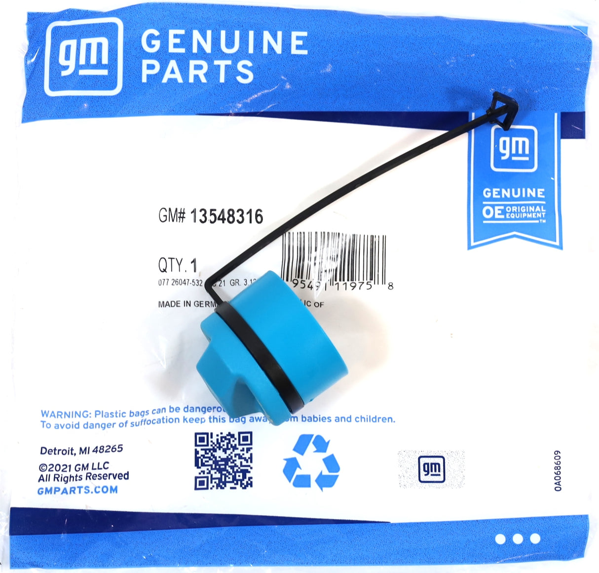 Genuine GM 13548316 Diesel Exhaust Fluid DEF Cap 2020-2026 L5P LM2 LZ0 LWN Duramax