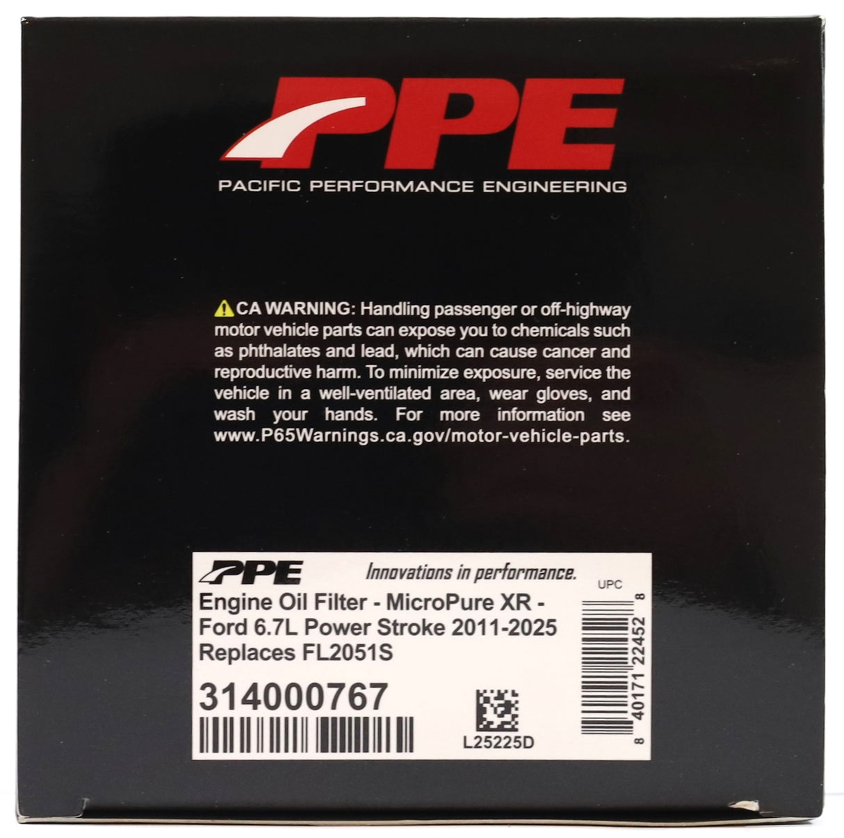 PPE 314000767 Premium High-Efficiency Oil Filter 5 Micron 2011-2026 6.7L Powerstroke