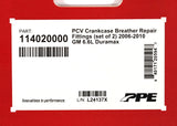 PPE 114020000 PCV Crankcase Breather Repair Fittings 2004.5-2010 LLY LBZ LMM Duramax