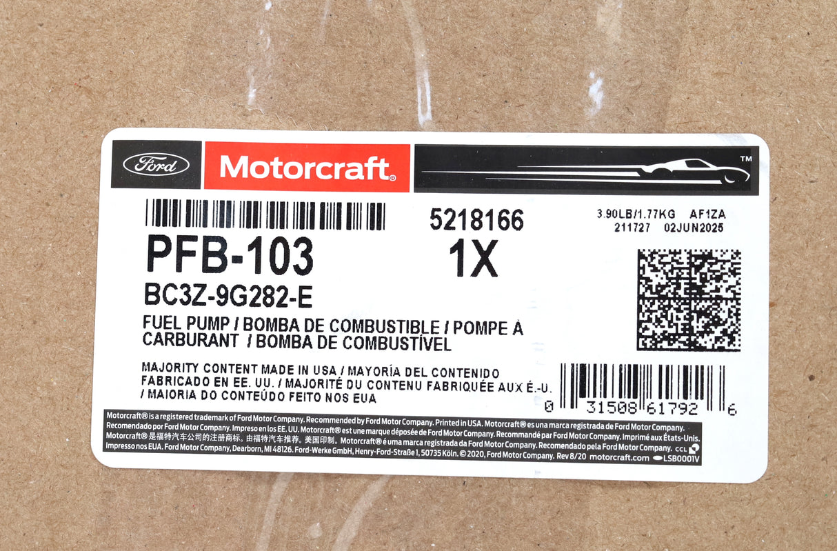Motorcraft PFB-103 / BC3Z-9G282-E Fuel Lift Pump Assembly 2011-2016 6.7L Powerstroke