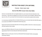 GM 24073070 10L80 Valve Body Fuel Filter Bolt Kit 2020–2026 3.0L Duramax