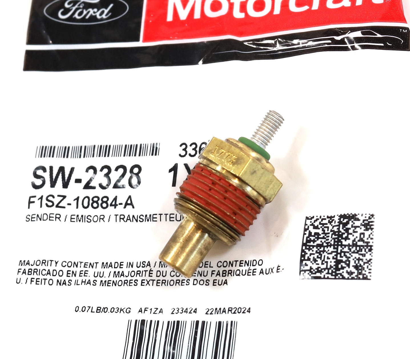 Motorcraft SW-2328 / F1SZ-10884-A Coolant Temp Sensor 1994-1997