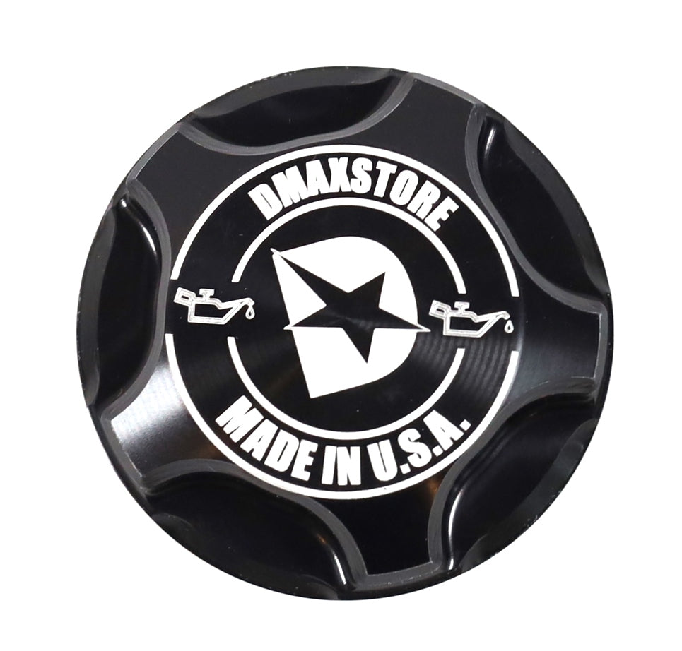 DmaxStore Billet Aluminum Black Oil Cap 2020-2026 3.0L Duramax LM2 LZ0
