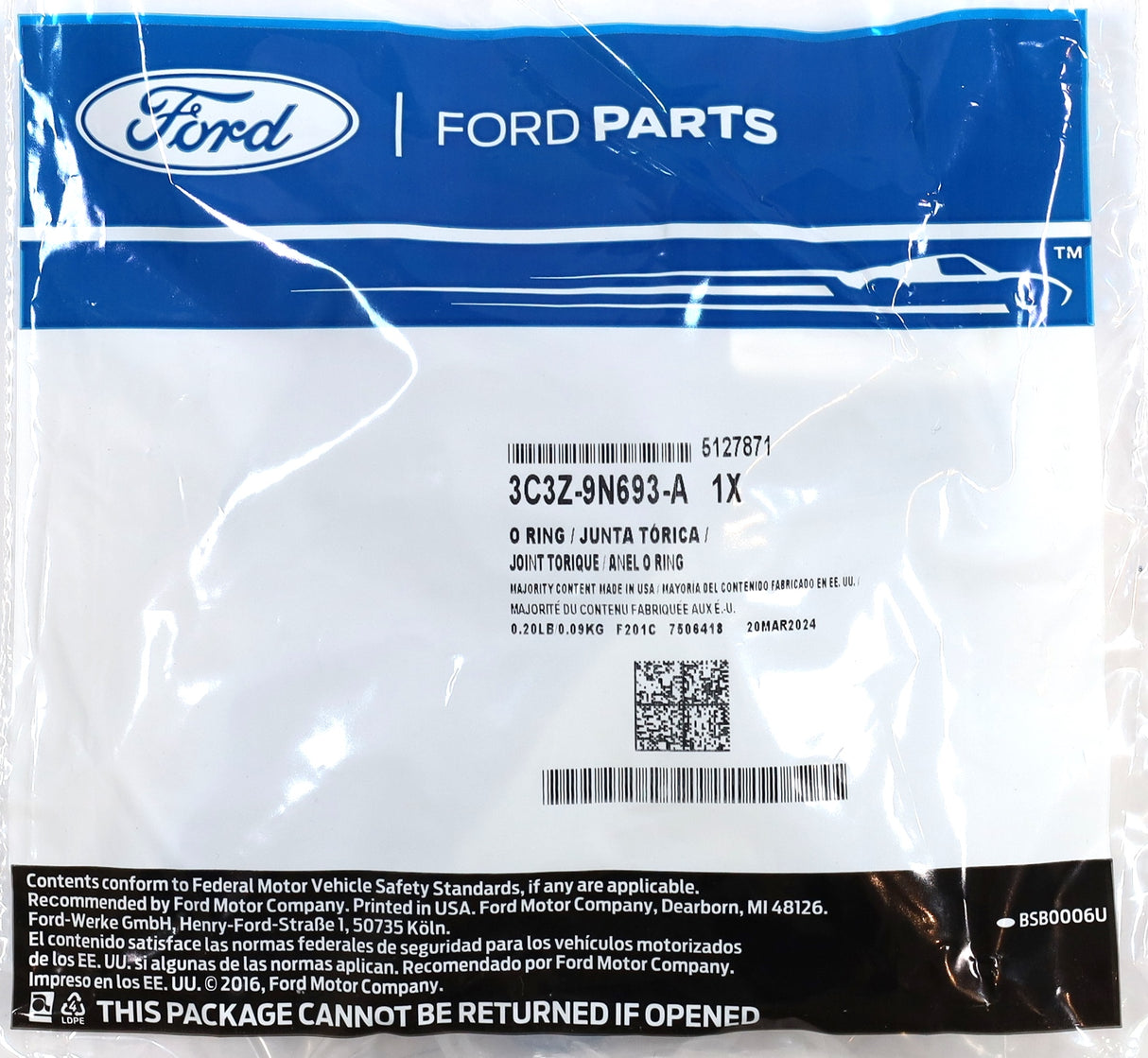 Ford OEM 3C3Z-9N693-A Oil Cooler Gasket Set 2003-2007 6.0L Powerstroke Diesel
