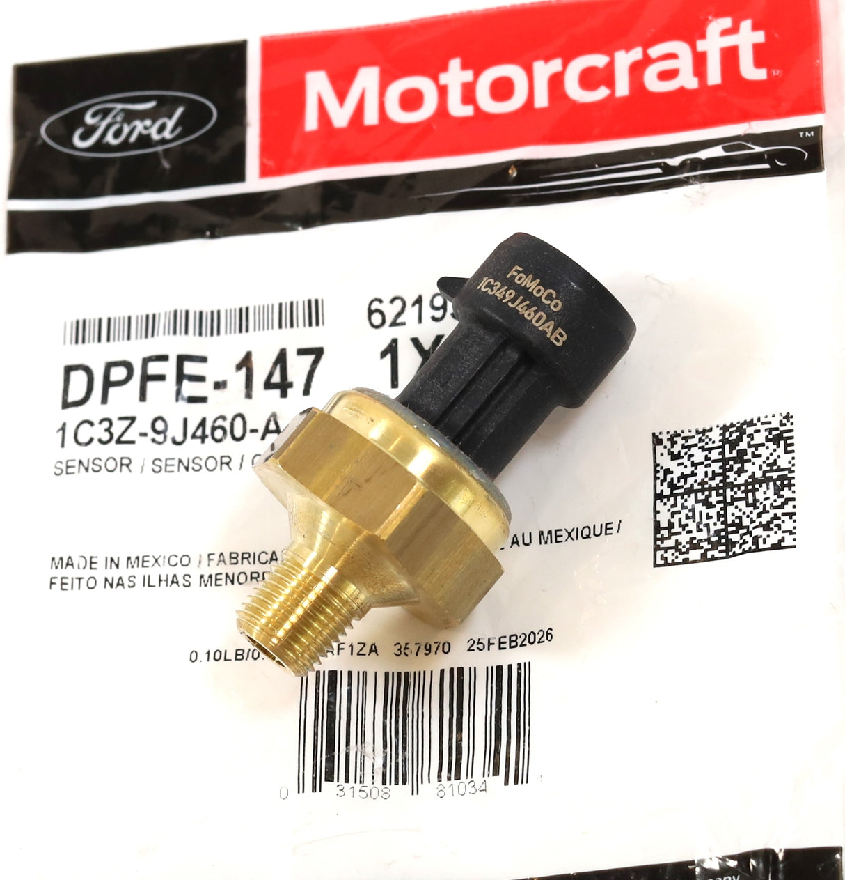 Motorcraft DPFE-147 Exhaust Back Pressure EBP Sensor 1994-1996 7.3L Powerstroke