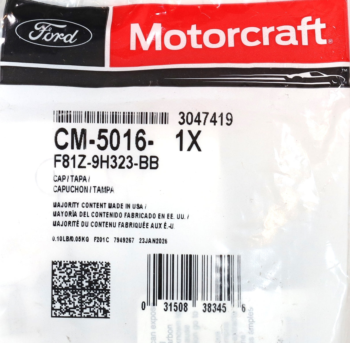 Motorcraft CM-5016 FPR Fuel Pressure Relief Valve Cap 1999-2003 7.3L Powerstroke